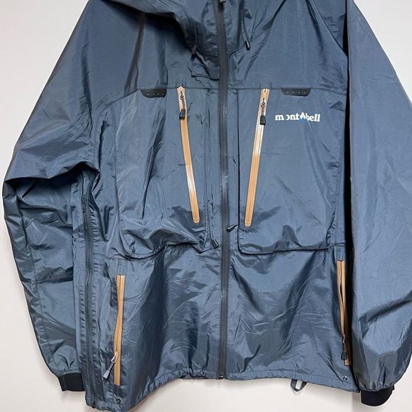 NWOT Montbell High Tech Fishing Dark Teal Wading Jacket Mens Sz XL - Picture 9 of 10